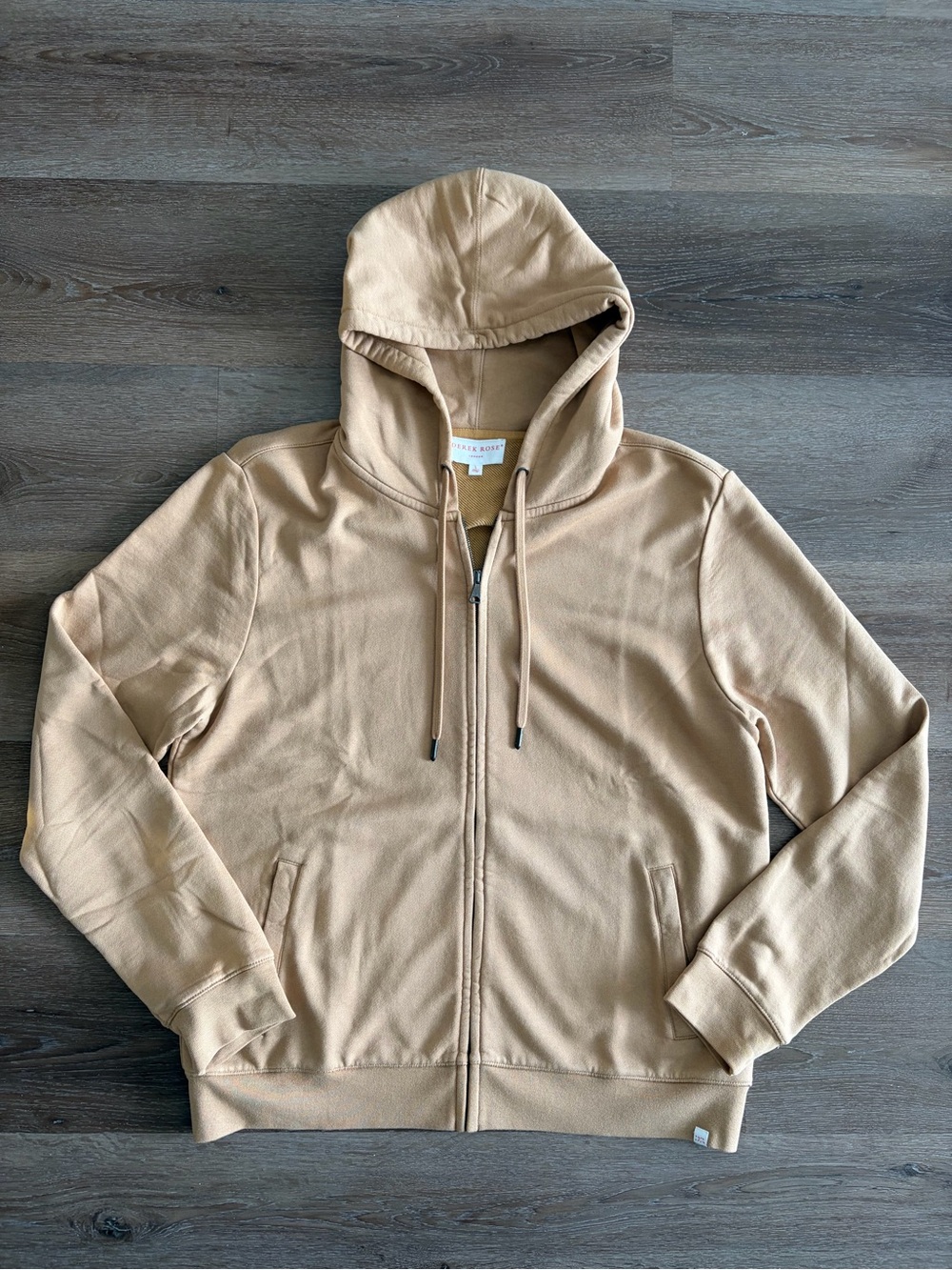 DEREK ROSE Beige Zip up Hoodie (L)